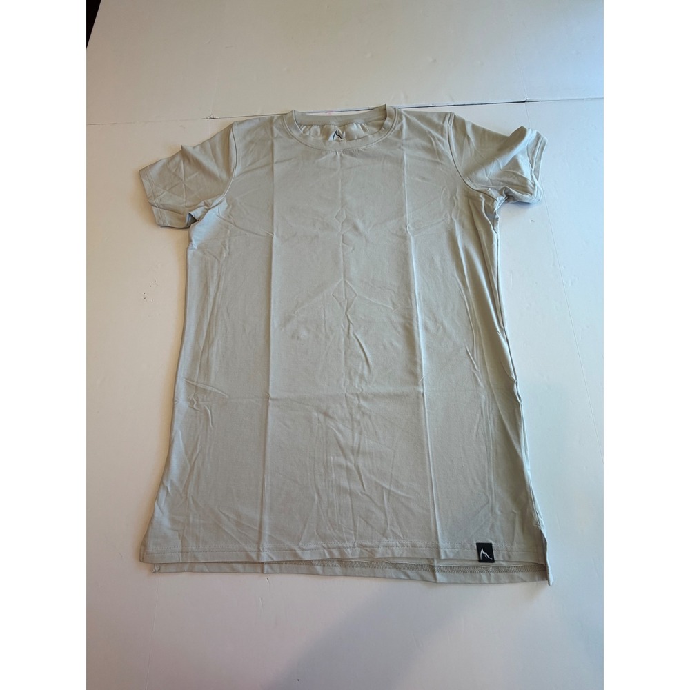 Rokwolf Mens Pima Modal‎ Spandex Crew Neck T-Shirt Lunar Rock Size L